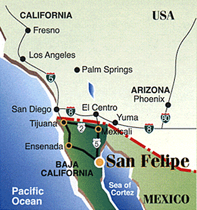 San Felipe Map Mexico